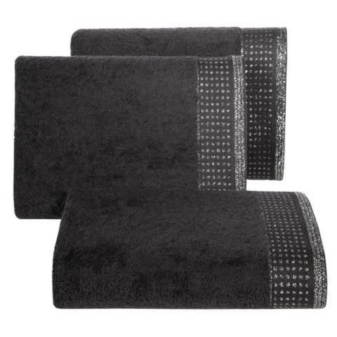 Ręcznik frotte LUNA 70x140 cm kolor czarny Ręcznik frotte LUNA 70x140 cm kolor czarny