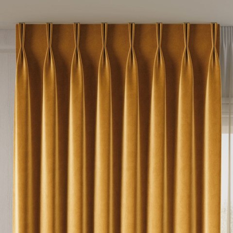 Tkanina dekoracyjna VELVET wysokość 280 cm kolor szafranowy