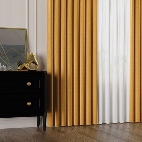 Tkanina dekoracyjna VELVET wysokość 280 cm kolor szafranowy