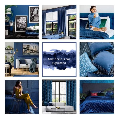 Zasłona gotowa PIERRE CARDIN MARGO 140x250 cm kolor granatowy