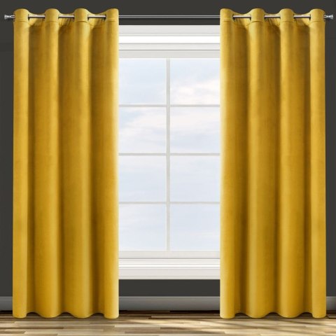 Zasłona gotowa ROSA 140x250 cm kolor musztardowy