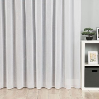 Firanka fantazyjna z ołowianką 318461 wysokość 300 cm kolor biały z błyszczącą nitką