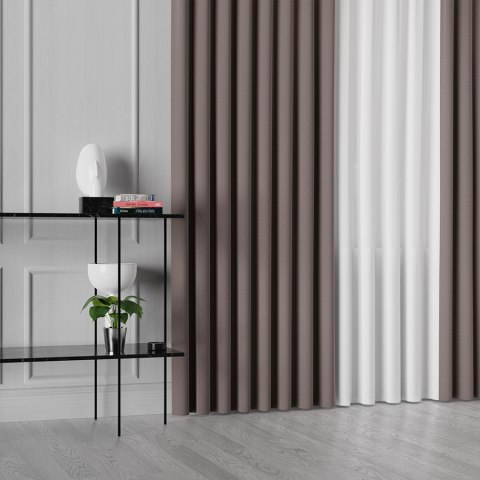 Tkanina dekoracyjna LIMA wysokość 300 cm kolor brązowy Tkanina dekoracyjna LIMA wysokość 300 cm kolor brązowy