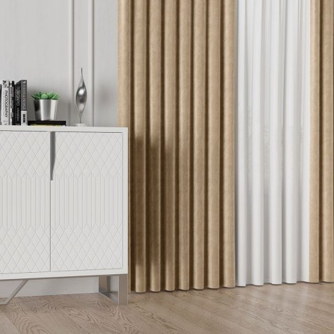 Tkanina dekoracyjna VELVET wysokość 280 cm kolor ciepły beżowy Tkanina dekoracyjna VELVET wysokość 280 cm kolor ciepły beżowy