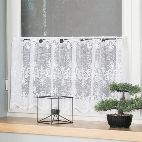 Zazdrostka żakardowa 031256 wysokość 40 cm kolor biały Zazdrostka żakardowa 031256 wysokość 40 cm kolor biały