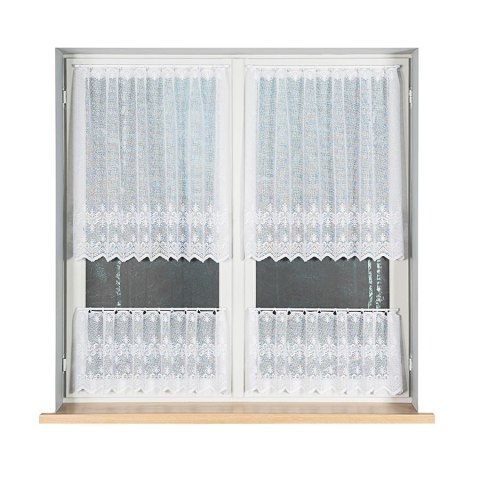 Zazdrostka żakardowa 031256 wysokość 40 cm kolor biały Zazdrostka żakardowa 031256 wysokość 40 cm kolor biały