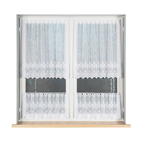 Zazdrostka żakardowa 031256 wysokość 80 cm kolor biały Zazdrostka żakardowa 031256 wysokość 80 cm kolor biały