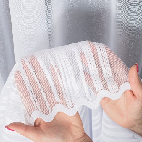 Firanka żakardowa 057640 wysokość 320 cm kolor biały