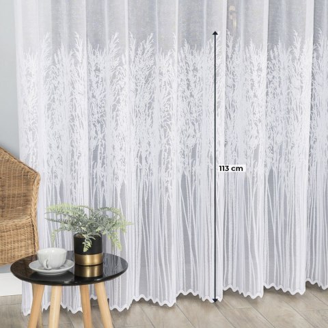 Firanka żakardowa 057640 wysokość 320 cm kolor biały