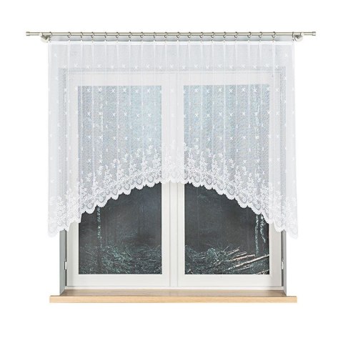 Firanka gotowa żakardowa KAROLINA 120x250 cm kolor biały Firanka gotowa żakardowa KAROLINA 120x250 cm kolor biały