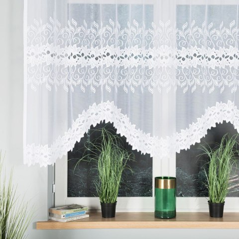 Firanka gotowa żakardowa BASTIA 130x280 cm kolor biały Firanka gotowa żakardowa BASTIA 130x280 cm kolor biały