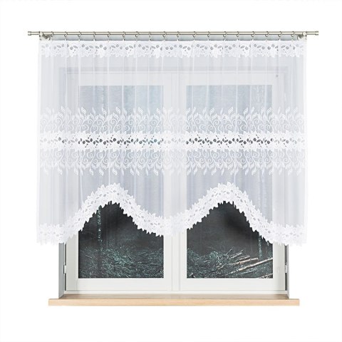 Firanka gotowa żakardowa BASTIA 130x280 cm kolor biały Firanka gotowa żakardowa BASTIA 130x280 cm kolor biały