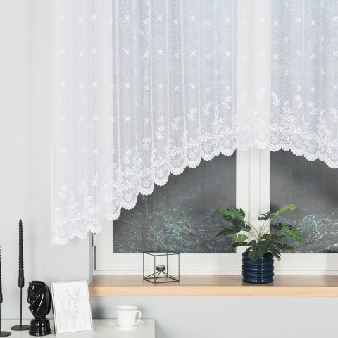 Firanka gotowa żakardowa KAROLINA 130x300 cm kolor biały Firanka gotowa żakardowa KAROLINA 130x300 cm kolor biały
