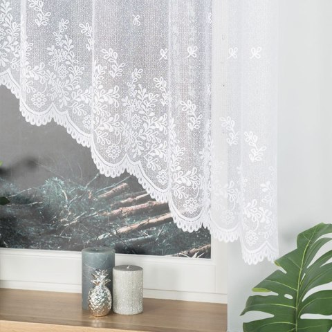 Firanka gotowa żakardowa KAROLINA 130x300 cm kolor biały Firanka gotowa żakardowa KAROLINA 130x300 cm kolor biały