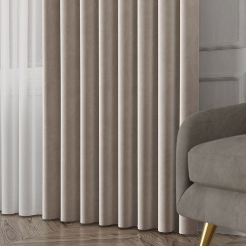Tkanina dekoracyjna VELVET wysokość 300 cm kolor chłodny beżowy Tkanina dekoracyjna VELVET wysokość 300 cm kolor chłodny beżowy