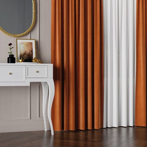 Tkanina dekoracyjna VELVET wysokość 300 cm kolor rdzawy Tkanina dekoracyjna VELVET wysokość 300 cm kolor rdzawy
