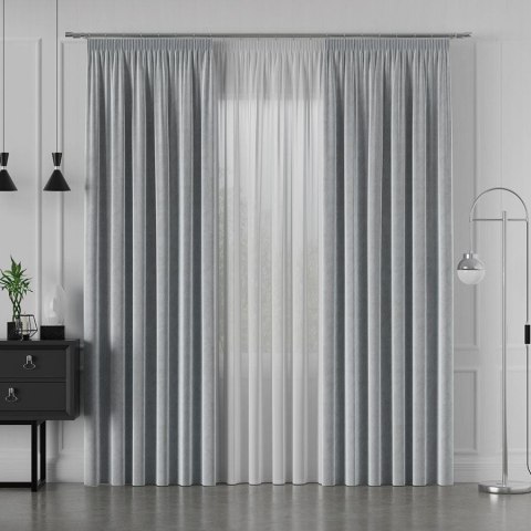 Tkanina dekoracyjna VELVET wysokość 300 cm kolor jasny szary Tkanina dekoracyjna VELVET wysokość 300 cm kolor jasny szary