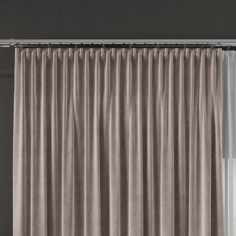 Tkanina dekoracyjna VELVET wysokość 300 cm kolor ciepły jasny szary Tkanina dekoracyjna VELVET wysokość 300 cm kolor ciepły jasny szary