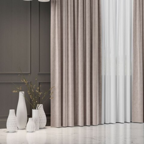 Tkanina dekoracyjna VELVET wysokość 300 cm kolor ciepły jasny szary Tkanina dekoracyjna VELVET wysokość 300 cm kolor ciepły jasny szary