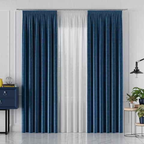 Tkanina dekoracyjna VELVET wysokość 300 cm kolor ciemny niebieski Tkanina dekoracyjna VELVET wysokość 300 cm kolor ciemny niebieski