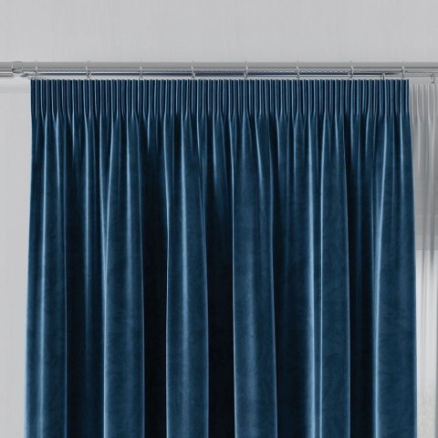 Tkanina dekoracyjna VELVET wysokość 300 cm kolor ciemny niebieski Tkanina dekoracyjna VELVET wysokość 300 cm kolor ciemny niebieski