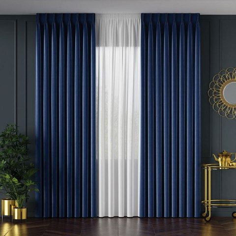 Tkanina dekoracyjna VELVET wysokość 300 cm kolor granatowy Tkanina dekoracyjna VELVET wysokość 300 cm kolor granatowy