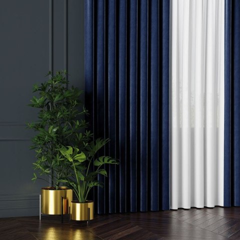 Tkanina dekoracyjna VELVET wysokość 300 cm kolor granatowy Tkanina dekoracyjna VELVET wysokość 300 cm kolor granatowy