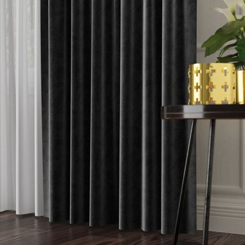 Tkanina dekoracyjna VELVET wysokość 300 cm kolor czarny Tkanina dekoracyjna VELVET wysokość 300 cm kolor czarny