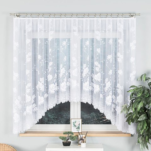 Firanka gotowa żakardowa BOŻENA 160x300 cm kolor biały Firanka gotowa żakardowa BOŻENA 160x300 cm kolor biały