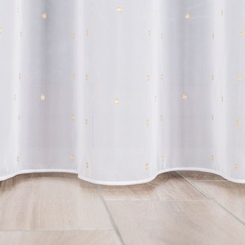Firanka fantazyjna z ołowianką 002587 wysokość 300 cm kolor biały ze złotym lurexem Firanka fantazyjna z ołowianką 002587 wysokość 300 cm kolor biały ze złotym lurexem