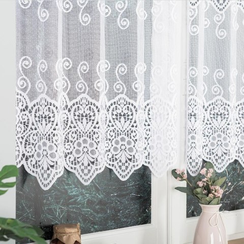 Firanka żakardowa na metry 018495 wysokość 120 cm kolor biały