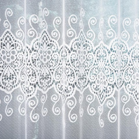 Firanka żakardowa na metry 018495 wysokość 120 cm kolor biały