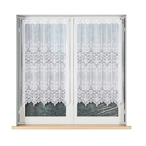 Firanka żakardowa na metry 018495 wysokość 120 cm kolor biały