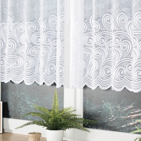Firanka żakardowa 023391 wysokość 110 cm kolor biały