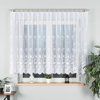 Firanka żakardowa 023400 wysokość 140 cm kolor biały