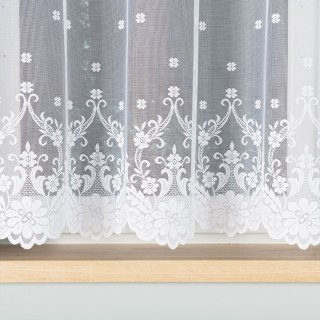 Firanka żakardowa 023401 wysokość 160 cm kolor biały