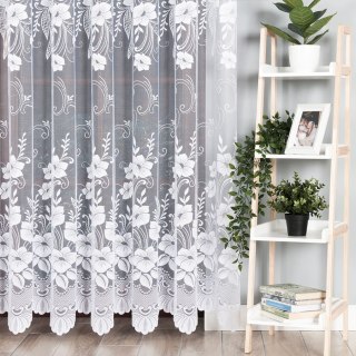 Firanka żakardowa 018041 wysokość 200 cm kolor biały