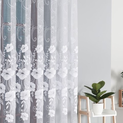 Firanka żakardowa 018041 wysokość 200 cm kolor biały