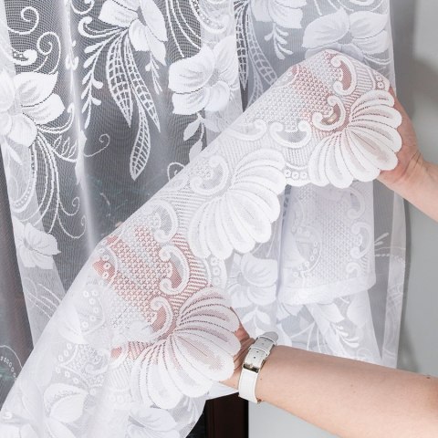 Firanka żakardowa 018041 wysokość 200 cm kolor biały
