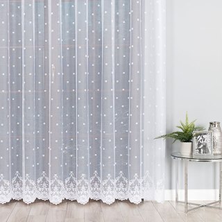 Firanka żakardowa 023401 wysokość 230 cm kolor biały
