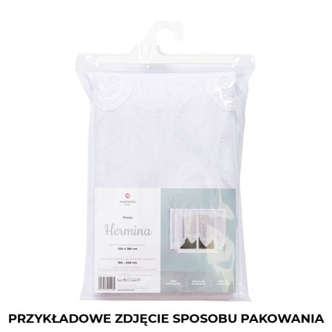 Firanka gotowa żakardowa HERMINA 140x240 cm kolor biały Firanka gotowa żakardowa HERMINA 140x240 cm kolor biały