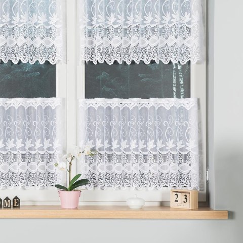 Zazdrostka żakardowa 018960 wysokość 50 cm kolor biały Zazdrostka żakardowa 018960 wysokość 50 cm kolor biały