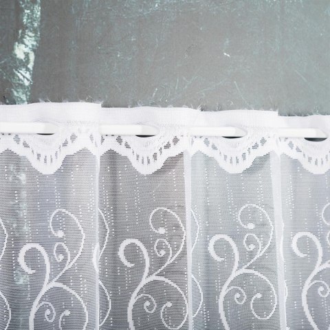 Zazdrostka żakardowa 018960 wysokość 50 cm kolor biały Zazdrostka żakardowa 018960 wysokość 50 cm kolor biały