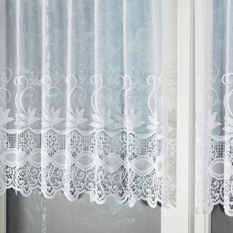 Zazdrostka żakardowa 018960 wysokość 70 cm kolor biały Zazdrostka żakardowa 018960 wysokość 70 cm kolor biały