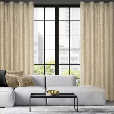 Zasłona gotowa PIERRE CARDIN MARGO 140x250 cm kolor beżowy