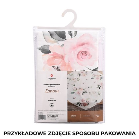 LANOSA Serweta wodoodporna VELVET, 85x85cm, kolor 001 różowy TD0007/KSP/L01/085085/1 LANOSA Serweta wodoodporna VELVET, 85x85cm, kolor 001 różowy TD0007/KSP/L01/085085/1