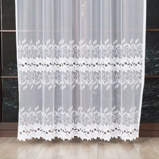 Firanka gotowa żakardowa BASTIA 250x200 cm kolor biały