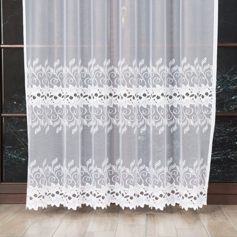 Firanka gotowa żakardowa BASTIA 250x200 cm kolor biały Firanka gotowa żakardowa BASTIA 250x200 cm kolor biały