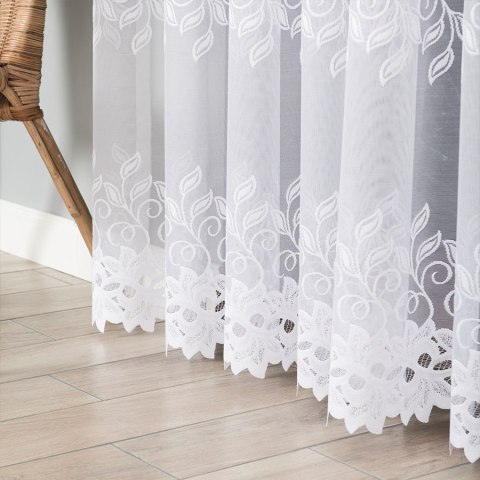 Firanka gotowa żakardowa BASTIA 250x200 cm kolor biały Firanka gotowa żakardowa BASTIA 250x200 cm kolor biały