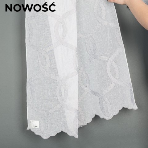 Firanka haftowana 343930 wysokość 280 cm kolor biały Firanka haftowana 343930 wysokość 280 cm kolor biały